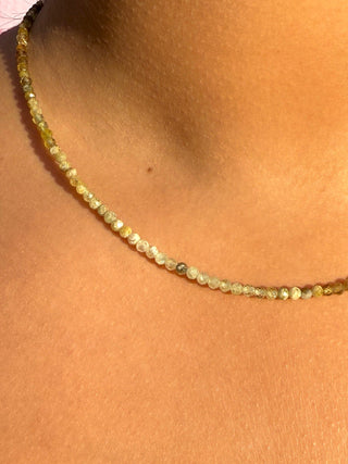 GREEN GARNET FACET CHOKER NECKLACE Necklace The Crystal Avenues