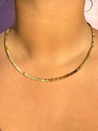 GREEN GARNET FACET CHOKER NECKLACE Necklace The Crystal Avenues