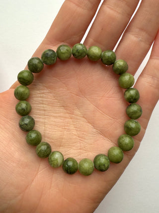 GREEN JADE BRACELET (8MM) Bracelet The Crystal Avenues