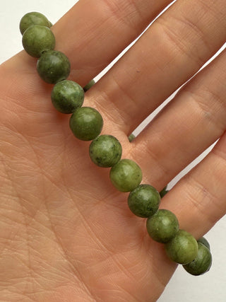 GREEN JADE BRACELET (8MM) Bracelet The Crystal Avenues