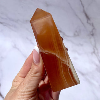 HONEY CALCITE TOWER (4) Palmstone The Crystal Avenues