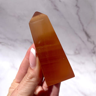 HONEY CALCITE TOWER (6) Palmstone The Crystal Avenues