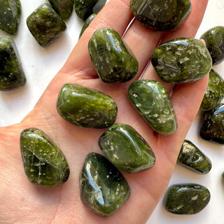IDOCRASE (VESUVIANITE) TUMBLE STONE Tumble Stone The Crystal Avenues
