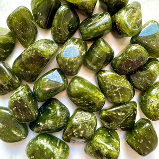 IDOCRASE (VESUVIANITE) TUMBLE STONE Tumble Stone The Crystal Avenues