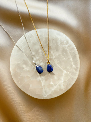 LAPIS LAZULI CRYSTAL NECKLACE - 'NUGGET' PENDANT Necklace The Crystal Avenues