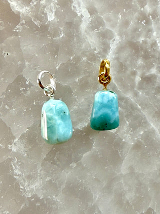 LARIMAR CRYSTAL NECKLACE - 'NUGGET' PENDANT Necklace The Crystal Avenues