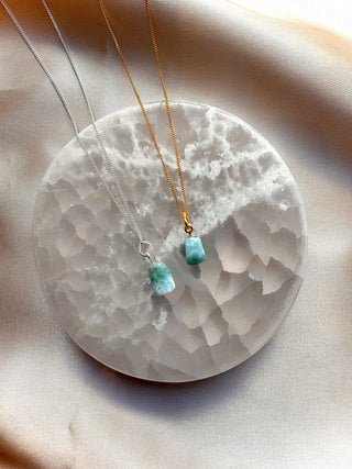LARIMAR CRYSTAL NECKLACE - 'NUGGET' PENDANT Necklace The Crystal Avenues