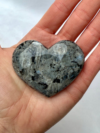 LARVIKITE HEART (2) Heart The Crystal Avenues