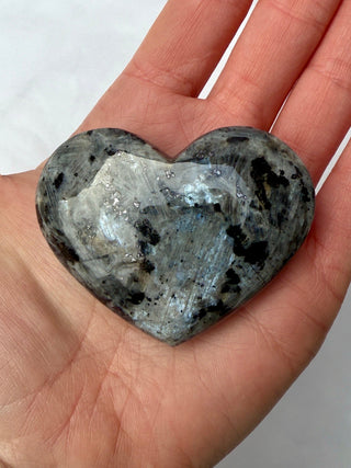 LARVIKITE HEART (6) Heart The Crystal Avenues