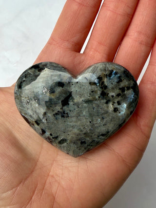 LARVIKITE HEART (6) Heart The Crystal Avenues