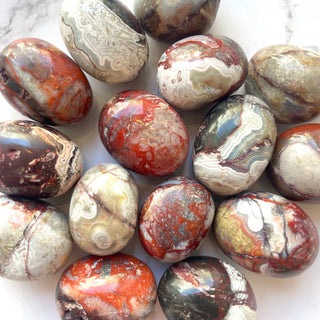 MEXICAN LAGUNA LACE AGATE TUMBLE STONE tumble stone The Crystal Avenues