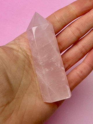 MILKY PINK ROSE QUARTZ TOWER (2) The Crystal Avenues