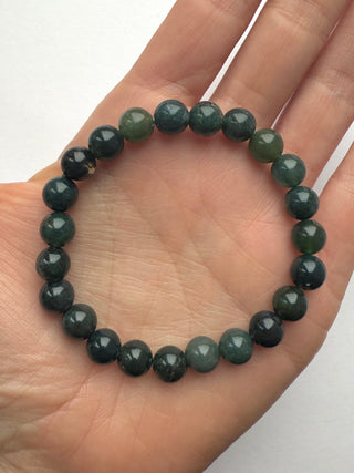 MOSS AGATE BRACELET (8MM) Bracelet The Crystal Avenues