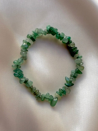 NATURAL GREEN AVENTURINE CHIP BRACELET Bracelet The Crystal Avenues