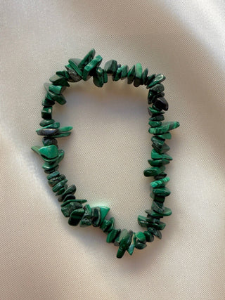 NATURAL MALACHITE CHIP BRACELET Bracelet The Crystal Avenues