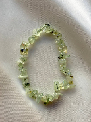 NATURAL PREHNITE CHIP BRACELET Bracelet The Crystal Avenues