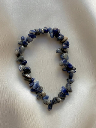 NATURAL SODALITE CHIP BRACELET Bracelet The Crystal Avenues