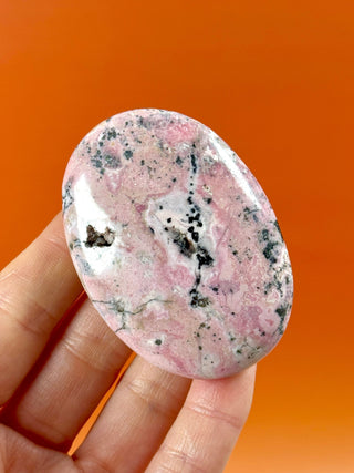 PERUVIAN RHODONITE PALM STONE (5) tumble stone The Crystal Avenues
