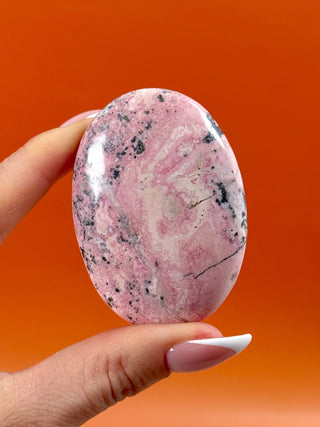 PERUVIAN RHODONITE PALM STONE (5) tumble stone The Crystal Avenues
