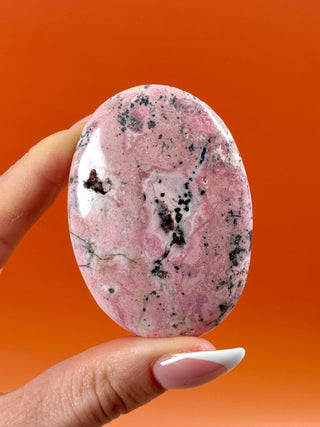 PERUVIAN RHODONITE PALM STONE (5) tumble stone The Crystal Avenues
