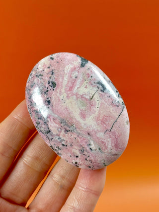 PERUVIAN RHODONITE PALM STONE (5) tumble stone The Crystal Avenues