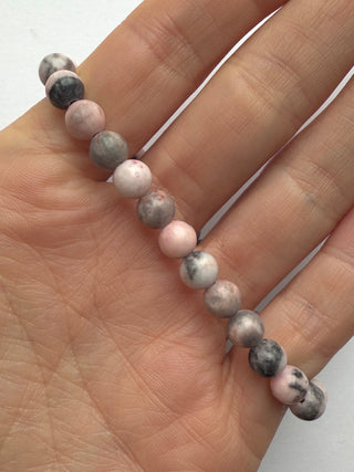 PINK ZEBRA JASPER BRACELET Bracelet The Crystal Avenues