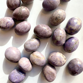 PURPLE JADE TUMBLE STONE tumble stone The Crystal Avenues
