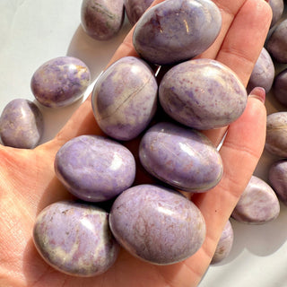 PURPLE JADE TUMBLE STONE tumble stone The Crystal Avenues