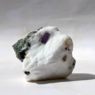 PURPLE SCAPOLITE W. DIOPSIDE ON CALCITE (3) The Crystal Avenues