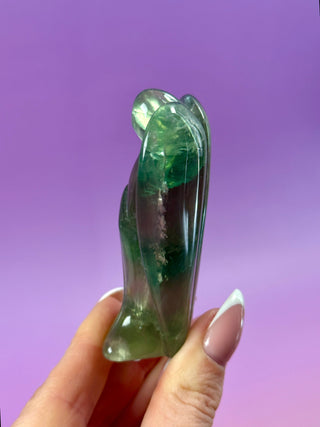 RAINBOW FLUORITE ANGEL - HANDCARVED (2) Angel The Crystal Avenues