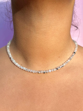 RAINBOW MOONSTONE CHOKER NECKLACE Necklace The Crystal Avenues