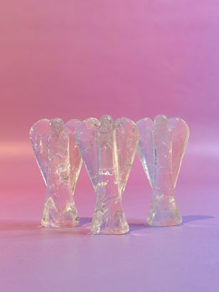 ROCK CRYSTAL ANGEL - HANDCARVED Raw Crystal The Crystal Avenues