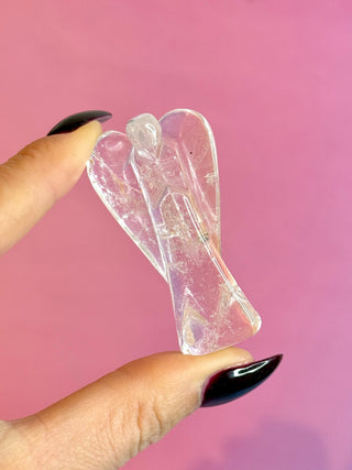 ROCK CRYSTAL ANGEL - HANDCARVED Raw Crystal The Crystal Avenues