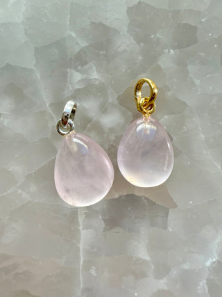 ROSE QUARTZ CRYSTAL NECKLACE - 'NUGGET' PENDANT Necklace The Crystal Avenues