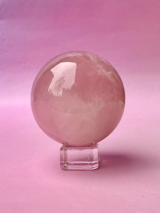 ROSE QUARTZ SPHERE (1) The Crystal Avenues