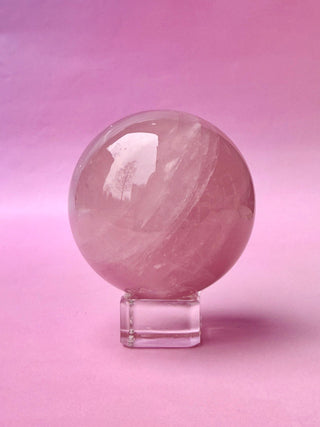ROSE QUARTZ SPHERE (2) The Crystal Avenues