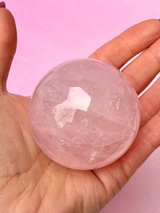 ROSE QUARTZ SPHERE (3) The Crystal Avenues