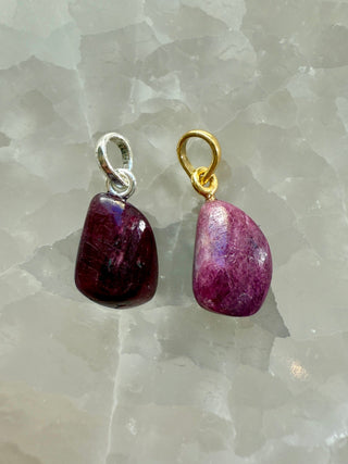 RUBY CRYSTAL NECKLACE - 'NUGGET' PENDANT Necklace The Crystal Avenues