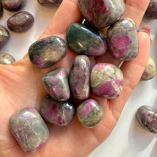 RUBY IN FELDSPAR TUMBLE STONE Tumble Stone The Crystal Avenues
