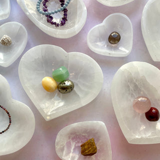 SELENITE HEART BOWL Crystal Bowl The Crystal Avenues