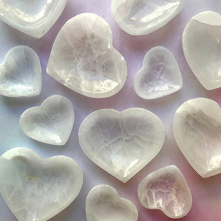 SELENITE HEART BOWL Crystal Bowl The Crystal Avenues