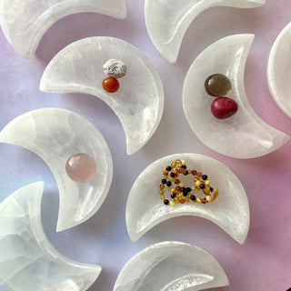 SELENITE MOON BOWL Crystal Bowl The Crystal Avenues