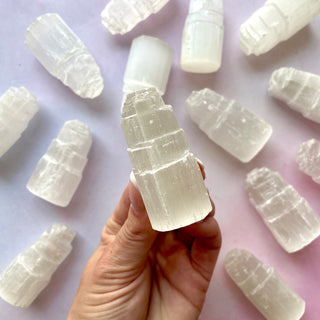 SELENITE TOWER MINI Raw Crystal The Crystal Avenues