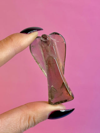 SMOKEY QUARTZ CRYSTAL ANGEL - HANDCARVED Raw Crystal The Crystal Avenues