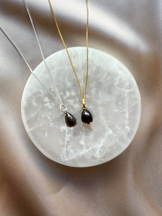SMOKEY QUARTZ CRYSTAL NECKLACE - 'NUGGET' PENDANT Necklace The Crystal Avenues