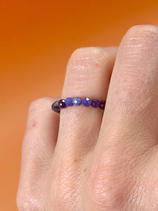 SODALITE - CRYSTAL STRETCH RING WITH FACETED BEADS Bracelet The Crystal Avenues