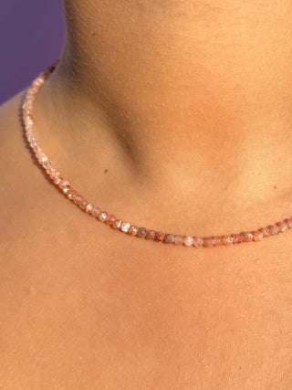 SUNSTONE FACET CHOKER NECKLACE Necklace The Crystal Avenues