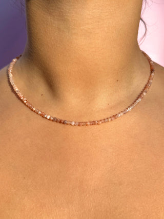SUNSTONE FACET CHOKER NECKLACE Necklace The Crystal Avenues