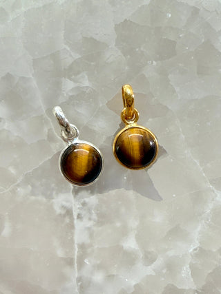 TIGERS EYE ROUND PENDANT The Crystal Avenues