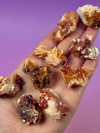VANADINITE ON BARITE - SMALL Raw Crystal The Crystal Avenues